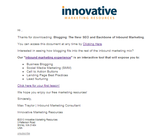 follow up email 1